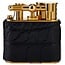 Aansteker Dunhill Unique Turbo Alligator Gold Plated Black
