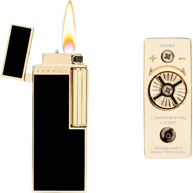 Lighter Colibri Continental Black & Gold