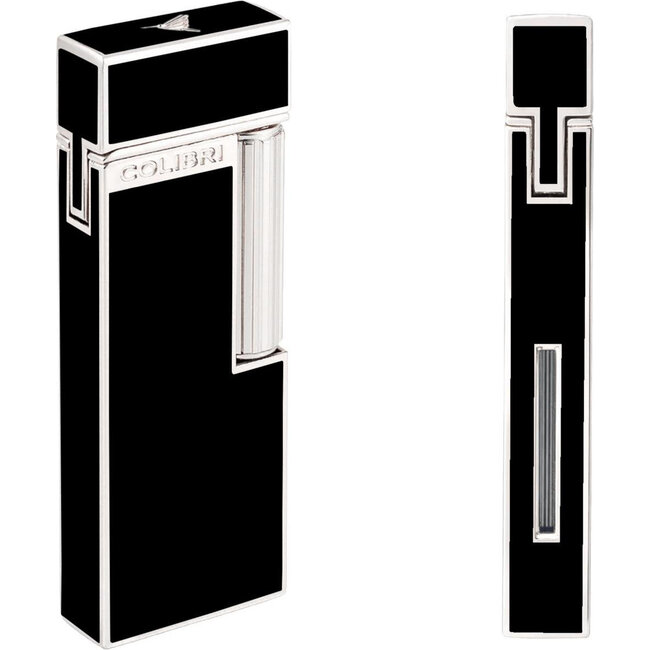 Aansteker Colibri Continental Black & Chrome