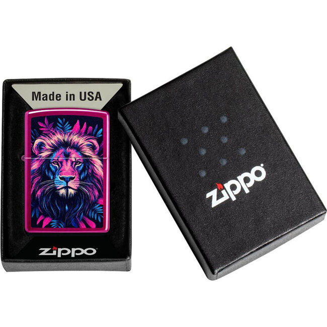 Aansteker Zippo Candy Raspberry Colorful Lion
