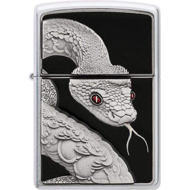 Lighter Zippo Red Eyes Snake Emblem