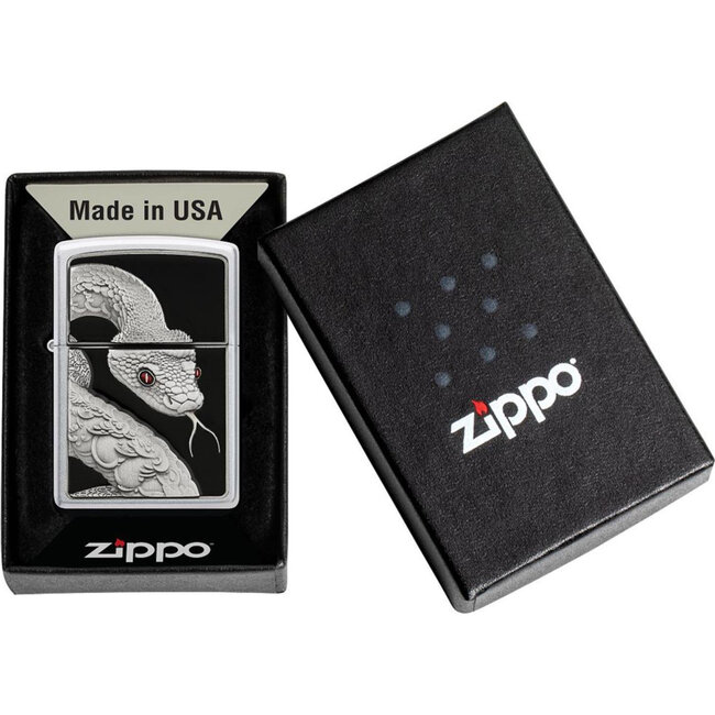 Lighter Zippo Red Eyes Snake Emblem