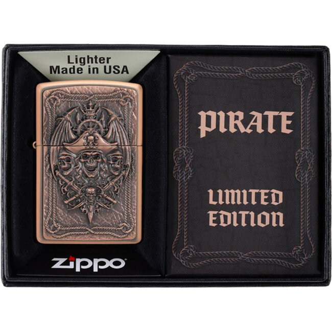 Lighter Zippo Limited Edition Pirate Skull Emblem