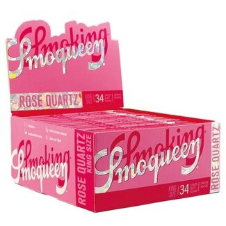 Smoking Smoking Smoqueen Rose Quartz Kingsize Rolling Paper Box