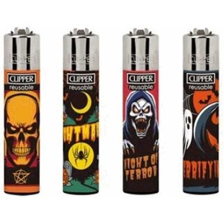 Clipper Set of 4 Clipper Lighters Scary Night