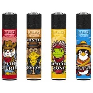 Clipper Set of 4 Clipper Lighters Hollywood Animals