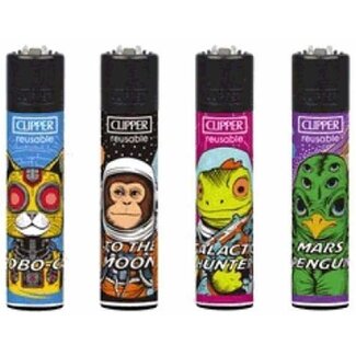 Clipper Set of 4 Clipper Lighters Hollywood Animals 2