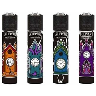 Clipper Set of 4 Clipper Lighters Creepy Cuckoo Clocks