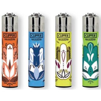 Clipper Set of 4 Clipper Lighters Hamsa Amulet