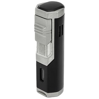 Ronson Lighter Ronson Chinook Triple Jetflame Black