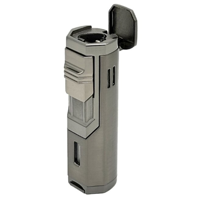 Aansteker Ronson Chinook Triple Jetflame Gun Metal