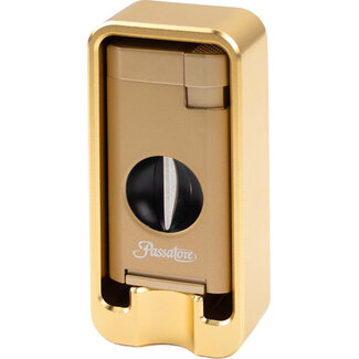 Passatore Aansteker Passatore Double Jet-Flame Gold Satin