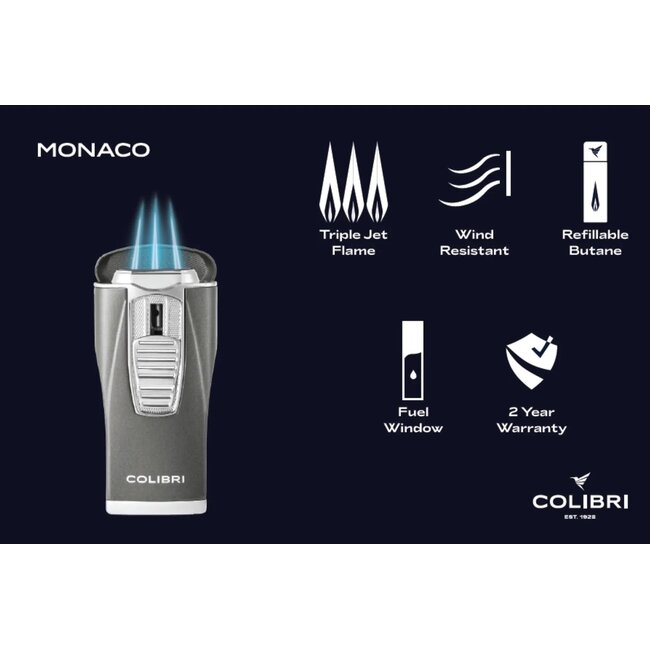 Aansteker Colibri Monaco Navy Blue