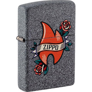 Zippo Aansteker Zippo Iron Stone Flame Tattoo