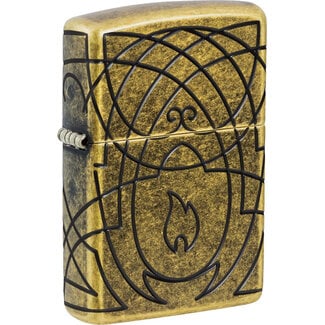 Zippo Aansteker Zippo Armor Case Deep Carved Elegant Flame