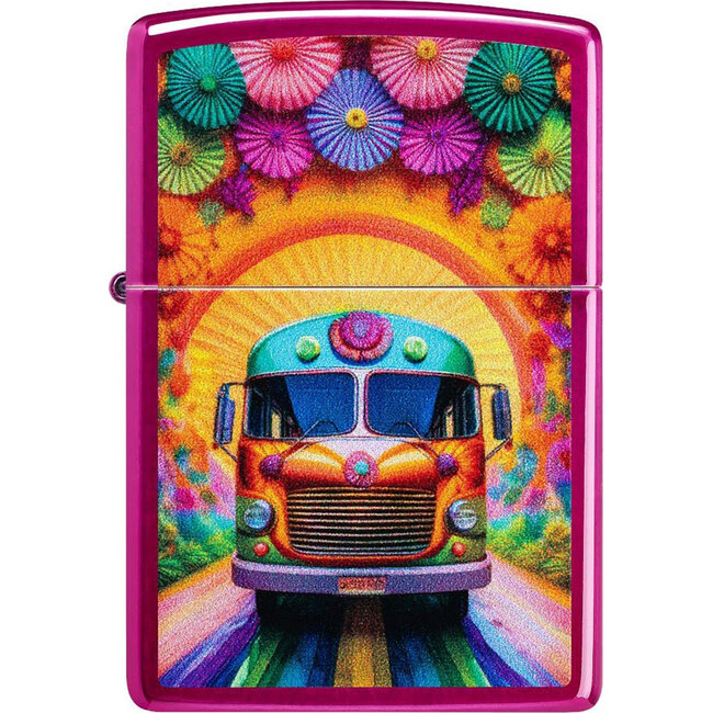 Aansteker Zippo Candy Raspberry Party Bus Flower Power