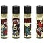 Set van 4 Clipper Aanstekers New School Skulls