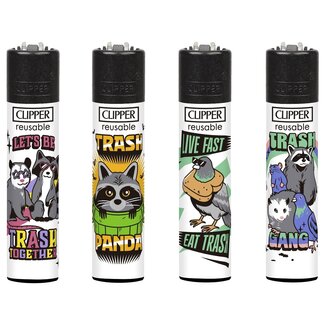 Clipper Set van 4 Clipper Aanstekers Trash Gang