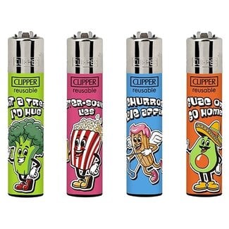 Clipper Set van 4 Clipper Aanstekers Lol Food