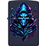 Aansteker Zippo Navy Blue Matte Reaper Skull