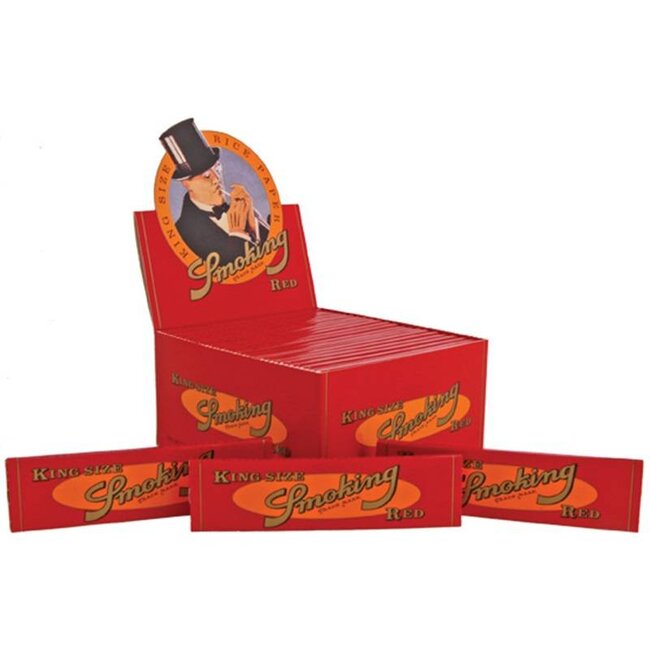 Smoking Kingsize Red Rolling Paper Box