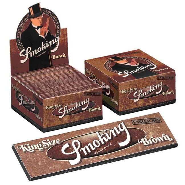 Smoking Smoking Kingsize Brown Rolling Paper Box