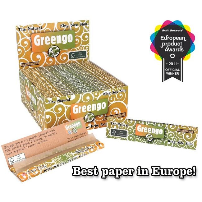 Greengo Kingsize Slim Rolling Paper Box