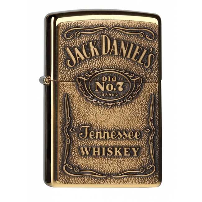 Lighter Zippo Jack Daniel's Label Brass Emblem