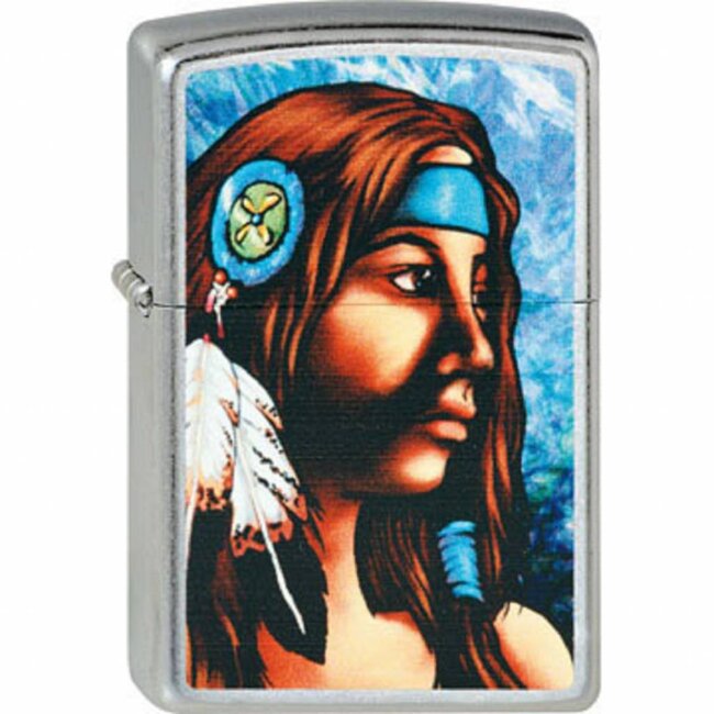 Lighter Zippo Native American Girl
