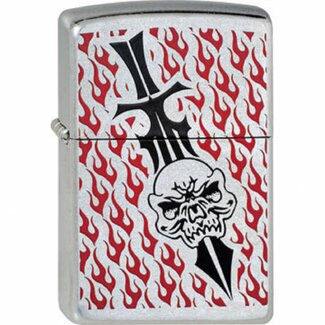 Zippo Aansteker Zippo Flaming Skull Sword