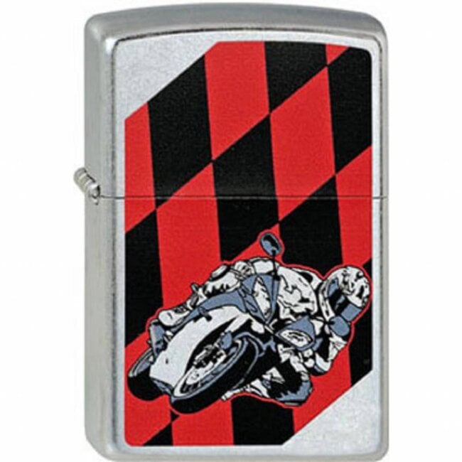 Zippo Aansteker Zippo Moto Flag Red & Black