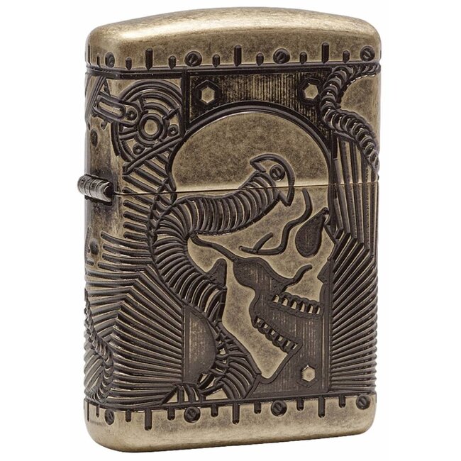 Zippo Lighter Zippo Armor Case Skull Multi Cut