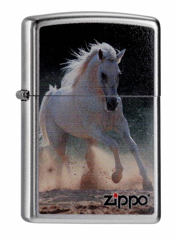 Lighter Zippo White Horse Galloping Haddocks