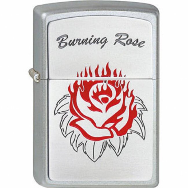 Lighter Zippo Burning Rose