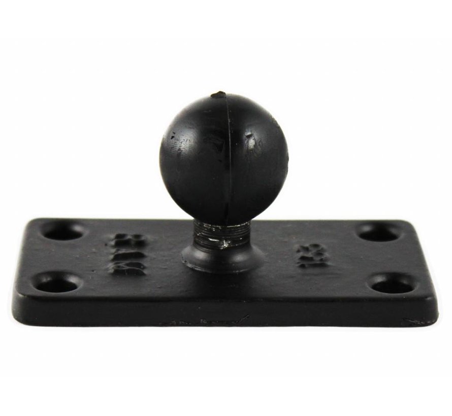 B-Kogel (25 mm) Aluminium Base Rechthoek  38 x 76 mm- RAM-B-202U-153