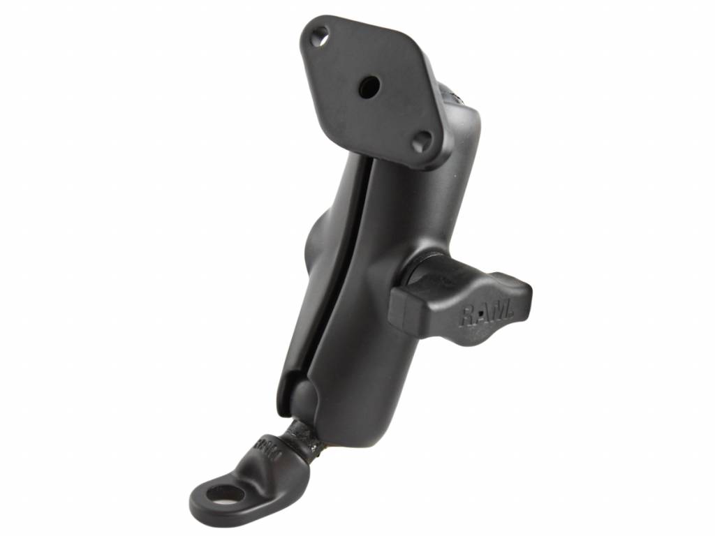 RAM Mount Motorcycle Base montageset with 9mm Hole and 1" Ball