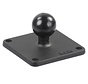 B-Kogel (25 mm) Aluminium Base Vierkant 63,5 x 63,5 mm - RAM-B-202U-2525