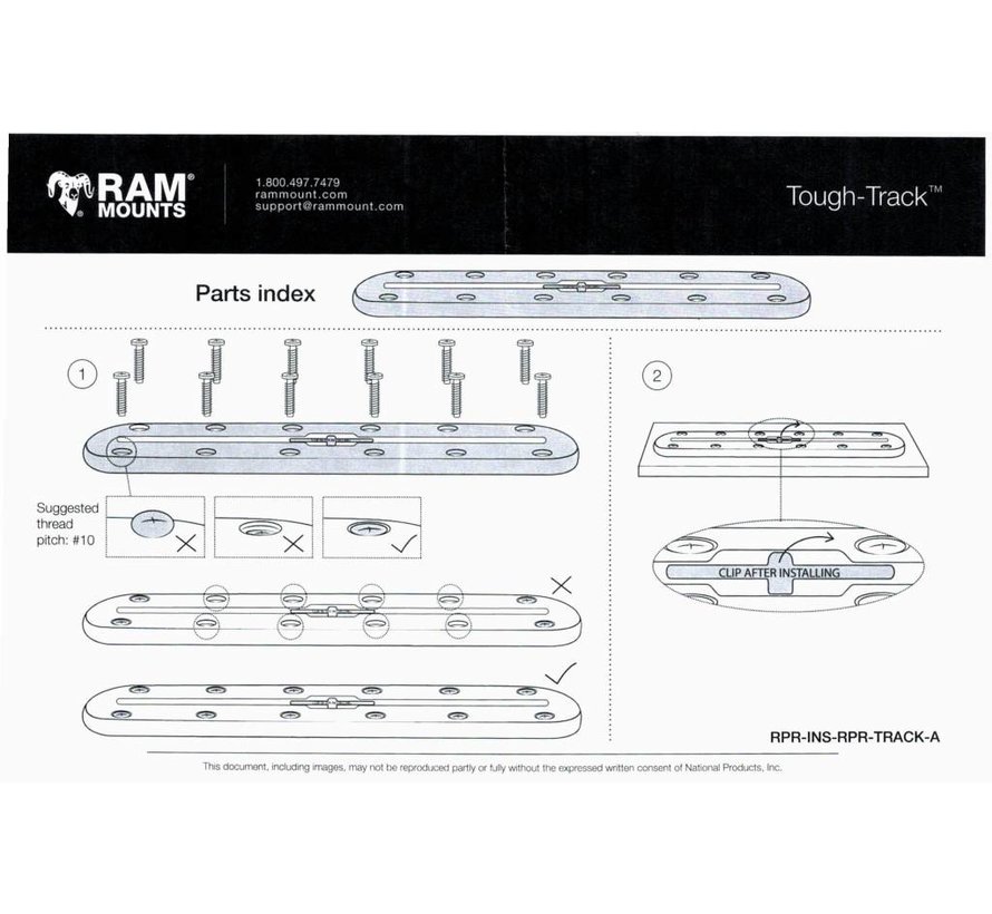 Tough-Track™ Composiet Rail 400 mm RAP-TRACK-A16U