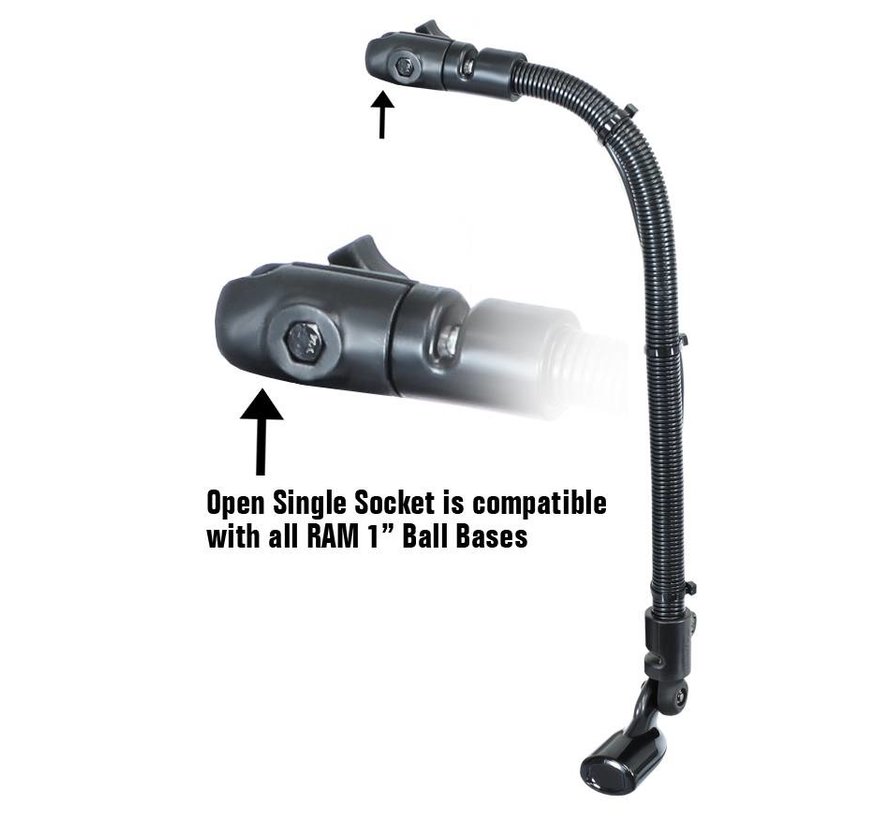 Transducer flexible arm montage