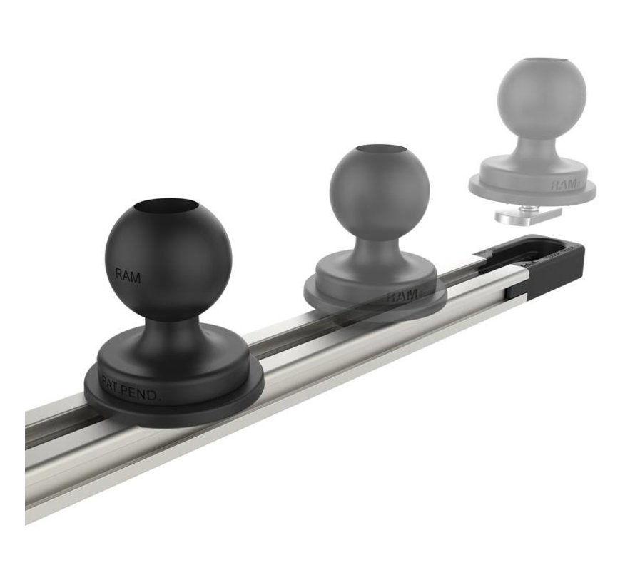 Tough-Track™ Aluminium Rail 230 mm RAM-TRACK-EXA-9u