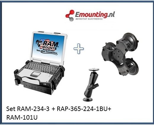 RAM Mount Laptop Triple suction set truck