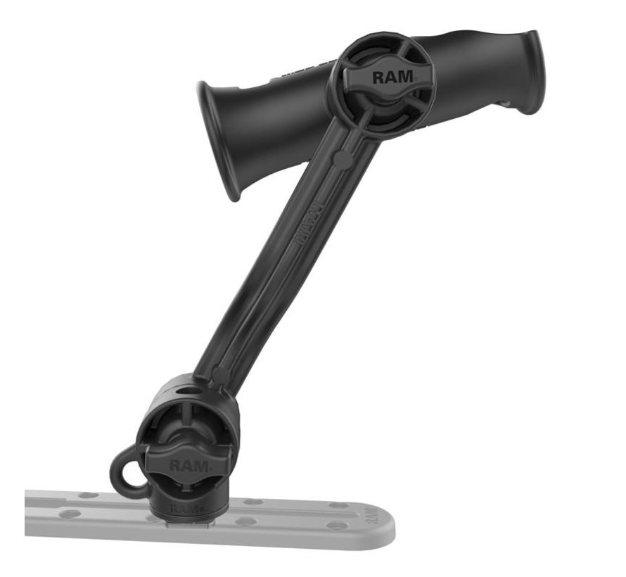 Tube Jr.™ Rod Holder with Extension Arm and Track Base RAP-390-PA-418