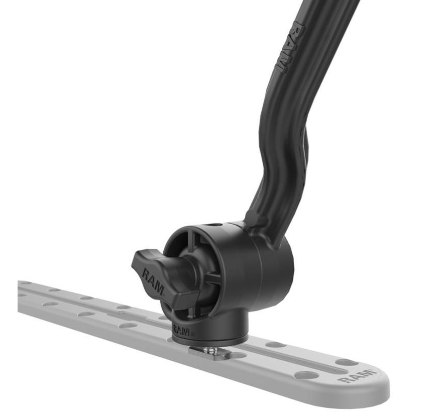 Tube Jr.™ Rod Holder with Extension Arm and Track Base RAP-390-PA-418