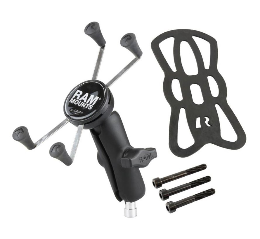 X-Grip Large Motorhouder Set met M8 Stuurklembasis