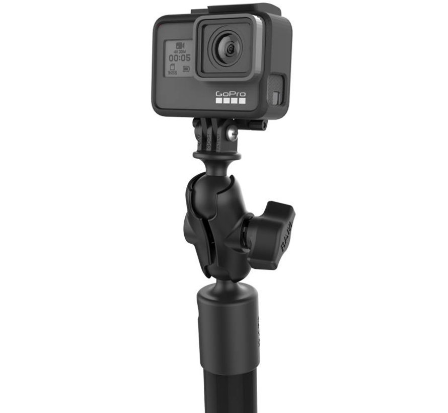 GoPro mount op zuignap met 45 cm buis