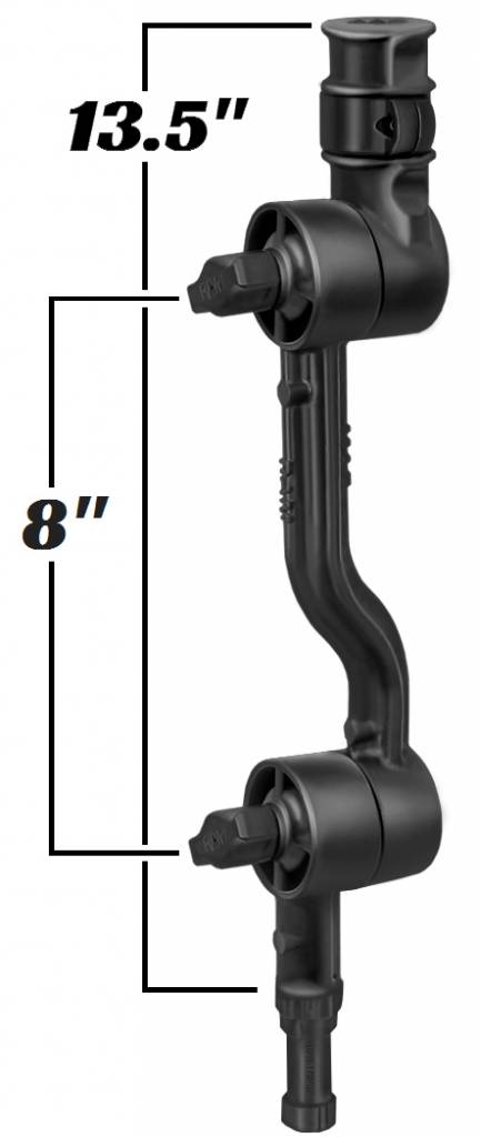 RAM Mount Adjustable Adapt-A-Post™ 13.5" Extension Arm RAP-114-APB2U