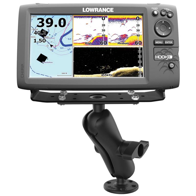 RAM Mount D-maat montage steun Mount for 9"-12" Fishfinders and Chartplotters RAM-D-115