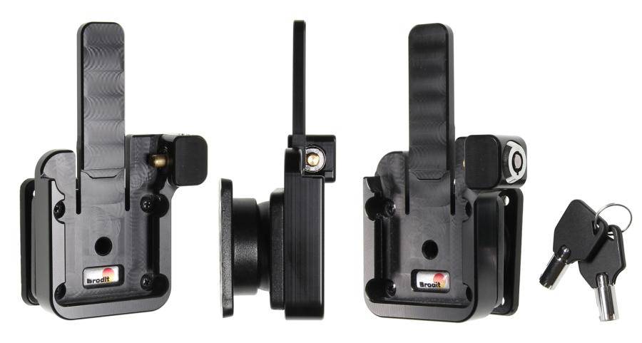 Brodit MultiMoveClip Long, with lock/key, with tilt-swivel