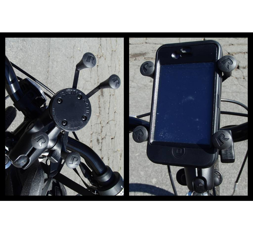 X-Grip smartphone houder ATV stangbevestiging