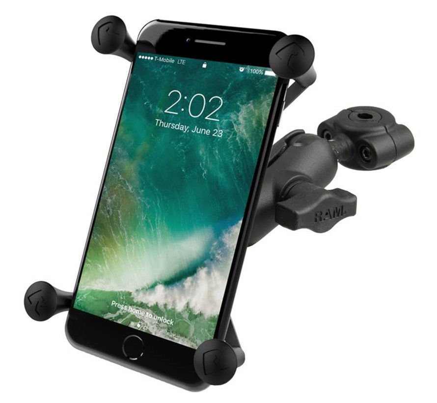 Torque™ large smartphone motorspiegel bevestigingset met X-Grip RAM-B-408-37-62-A-UN10 - Kort